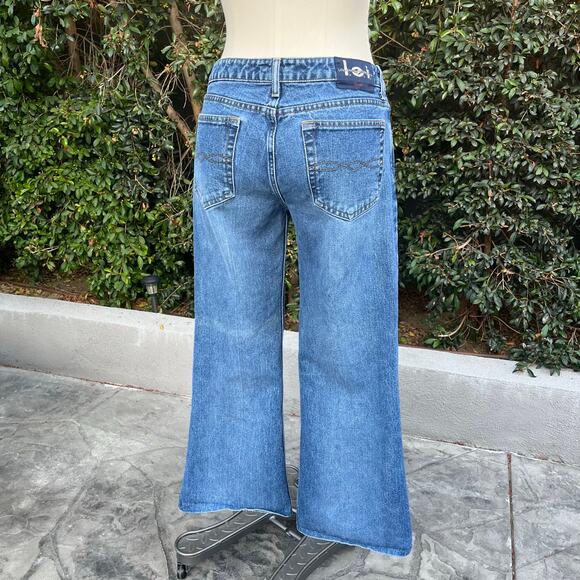 Vintage Y2K lei Wide Leg Blue Jeans Women’s Denim 2000s Large - Picture 2 of 12